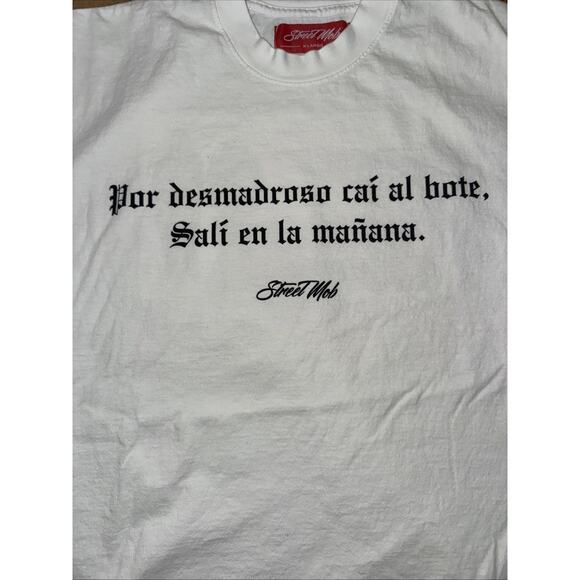 Fuerza Regida Street Mob Banda T-Shirt White XL Regional Mexican Tour Tee - Picture 4 of 5